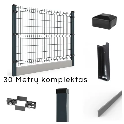 Segmentinės tvoros komplektas 30metrų